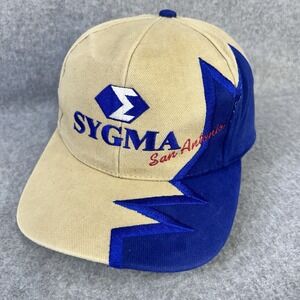 SYGMA San Antonio Strapback Hat Nissin Cap Tan Blue Embroidered Promo Dad Cap